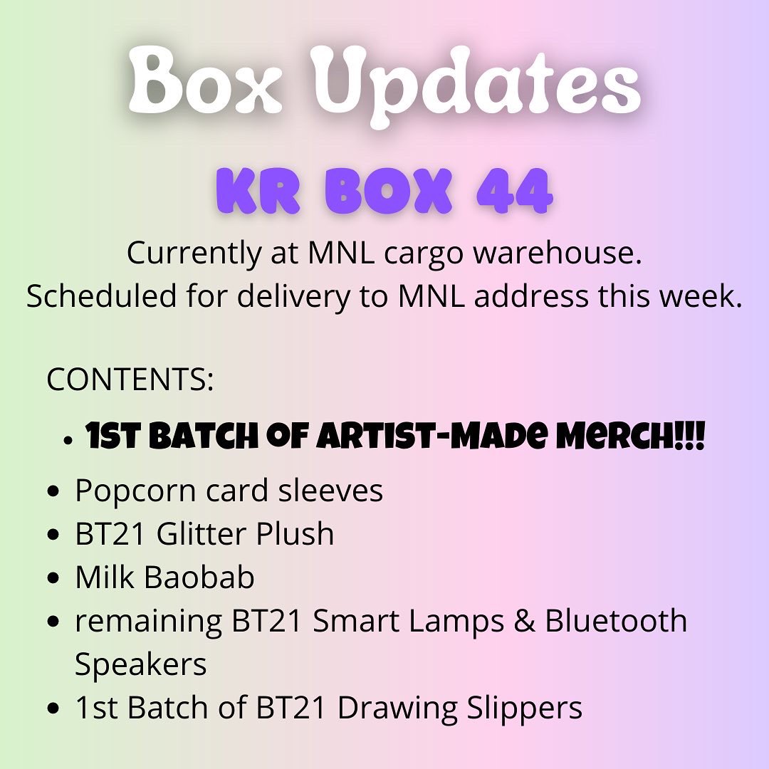 TheAhjummaShop's tweet photo. 📦KR & JP BOX UPDATES📦
Please read everything.
Guidelines are found in the last photo.
#TheAhjummaShop #TASBoxUpdates
#TASUpdates https://t.co/oDjXmvGP6T