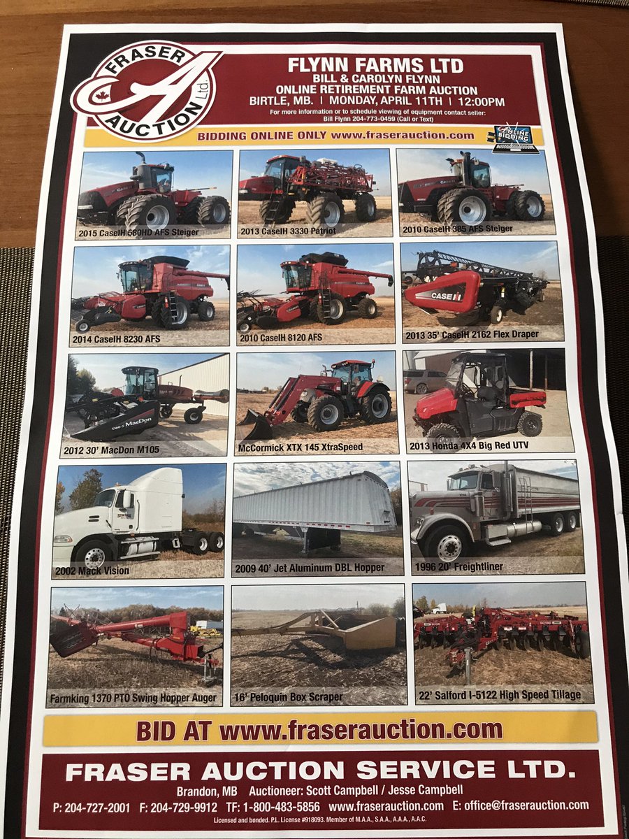 flynnfarms's tweet photo. On these cold mornings no better thing to do is look at Fraser’s Auctions Site https://t.co/GweGRgCnmZ