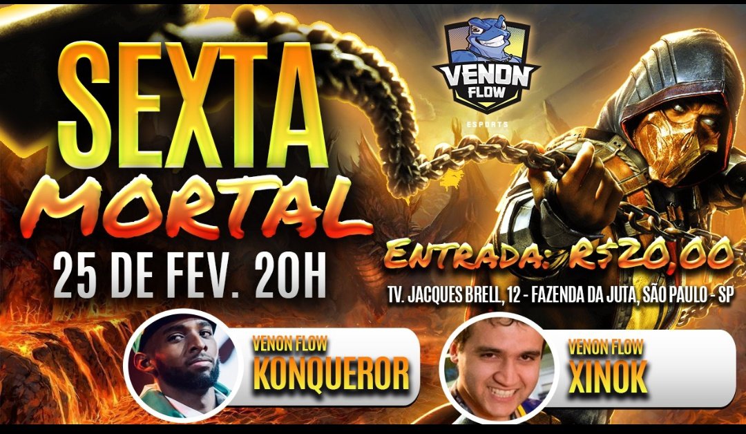 VenonFlow's tweet photo. BOM DIA GALERA NESTA SEXTA FEIRA TEREMOS A SEXTA MORTAL PARA OS NOSSO JOGADORES DE MORTAL SO COLA NA VENON NESTA SEXTA !!!! https://t.co/EVfUIOqHkV