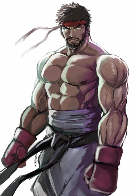 #格ゲーキャラ描こうぜ 
リュウさん 
