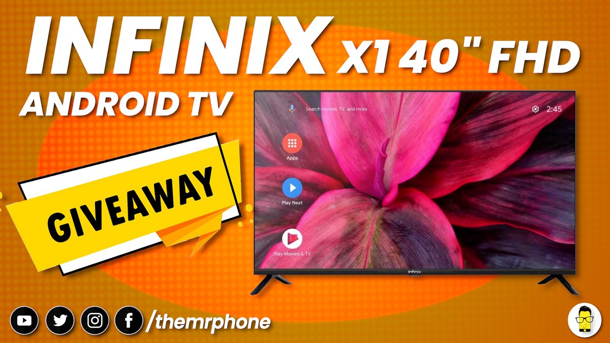 #InfinixX1TV #GIVEAWAY! 🤩
.
To participate:
.
- Subscribe to our English &amp; Hindi YouTube Channels.
- Follow @themrphone &amp; <a href="/InfinixIndia/">Infinix India</a>
- RT &amp; Share all 4 screenshots using #InfinixSmartTV &amp; #MrPhoneGiveaway
.
All the best folks! ❤️
