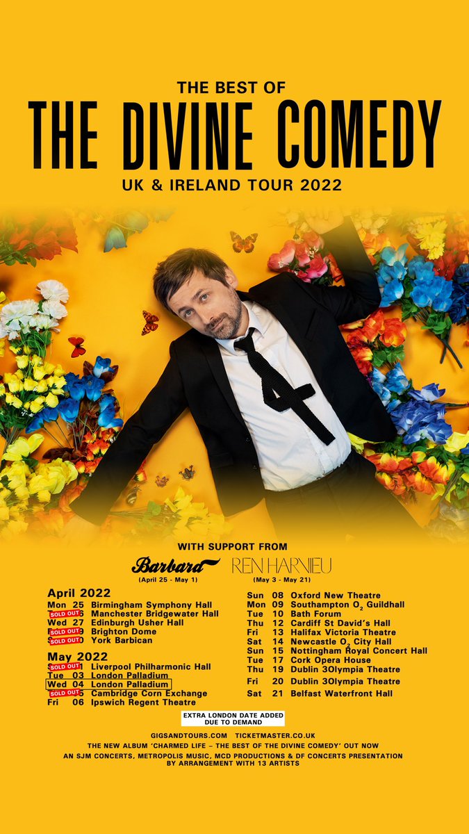 🗞 HOW did this happen? 😂 Can’t quite believe it, but we’re supporting our absolute heroes <a href="/divinecomedyhq/">The Divine Comedy</a> for 6 nights, including a hometown show <a href="/brightdome/">Brighton Dome</a> 💗 🤩 Dreams materialising before our very peepers! Surreal.