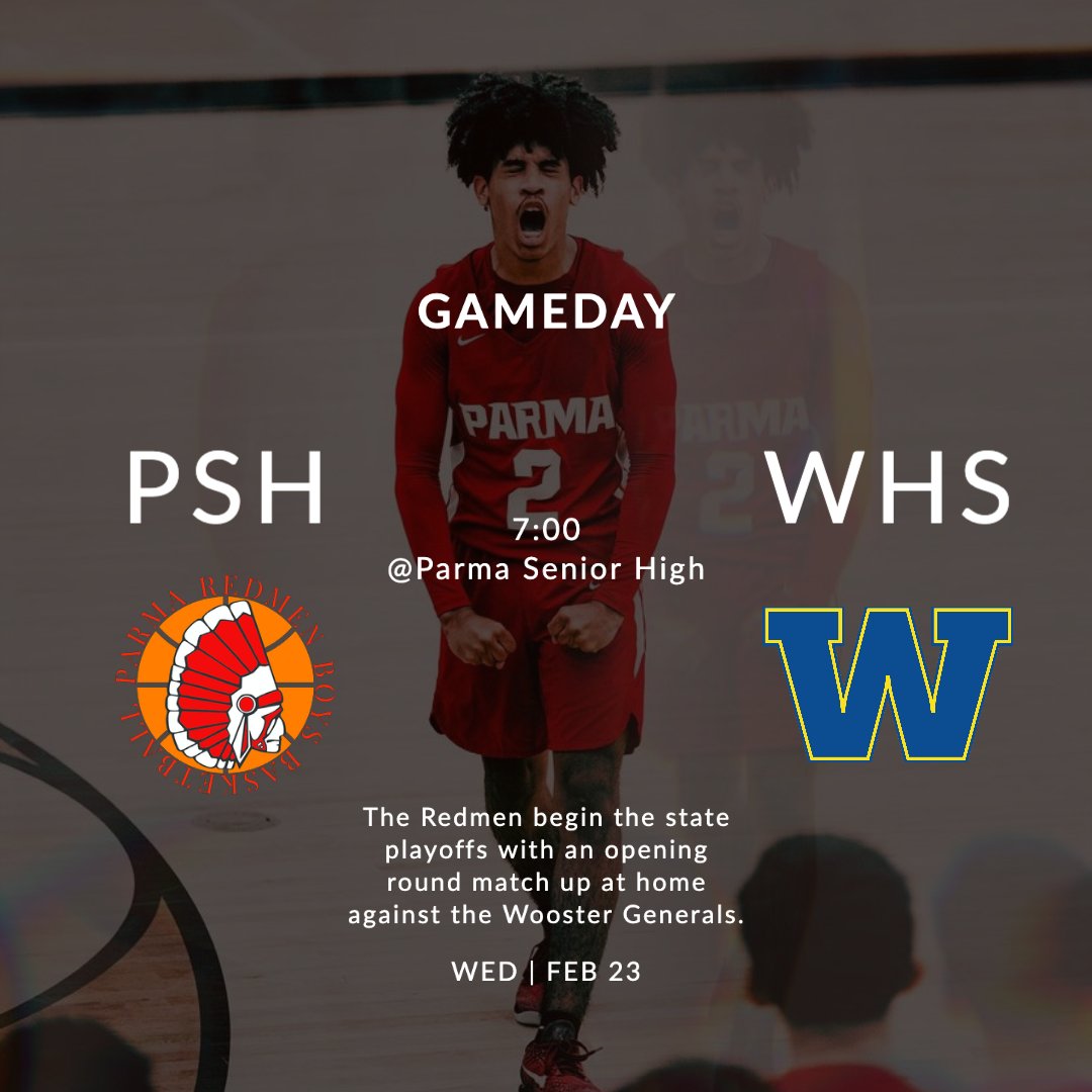 ParmaRedmenBBk's tweet photo. GAMEDAY
Tonight the Redmen host the Wooster Generals in the first round of the OHSAA State playoffs at 7pm. Tickets are sold at: https://t.co/ZtcoHe2qEA Let's go Redmen! #RedmenHoops https://t.co/ta6K1iO214