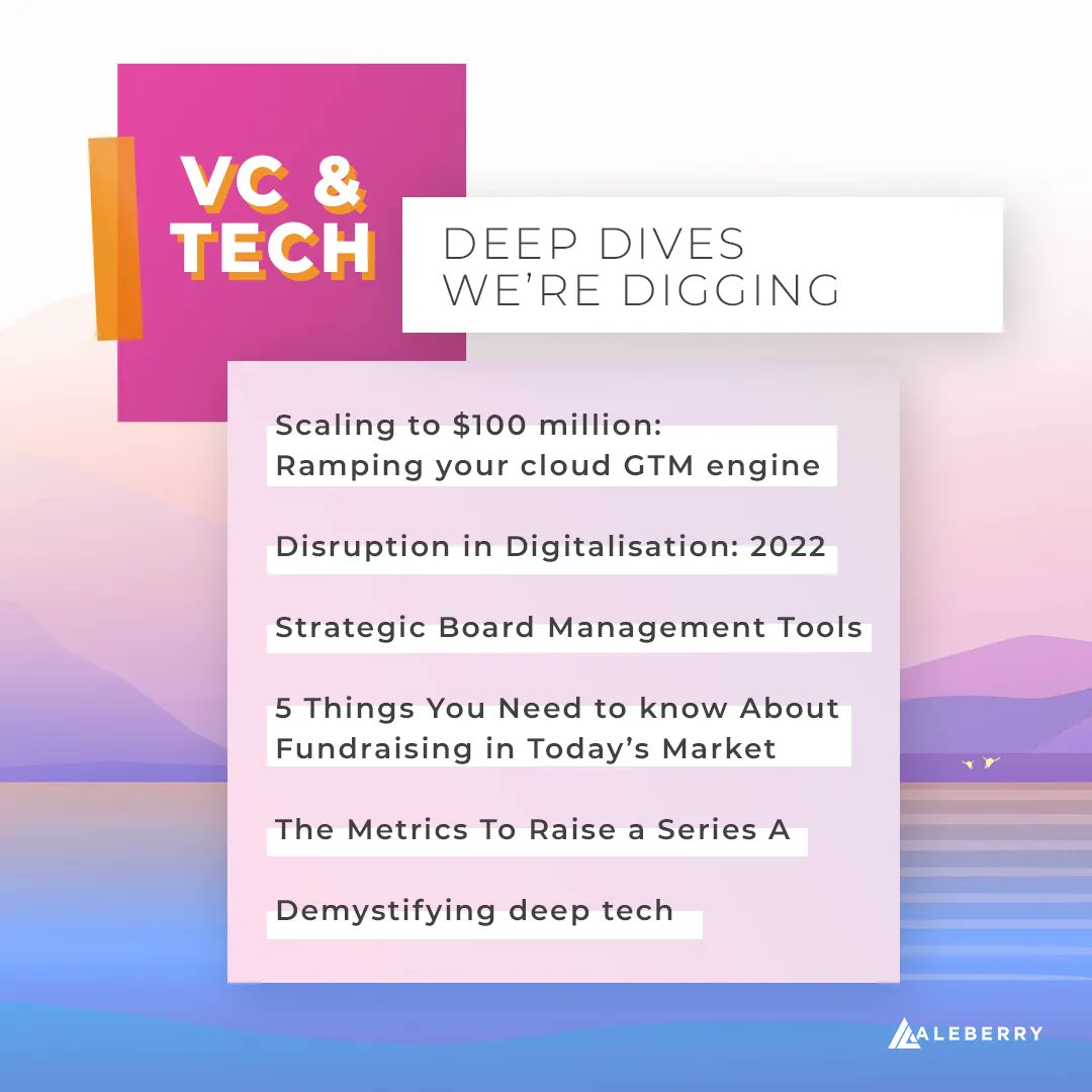 Scaling to $100M. Board Management Tools. Fundraising in Today's Market. Series A Metrics. Deep Tech &amp; Digitalisation.

Deep Dives we're digging: buff.ly/3sYizbm

#VC #startup #fundraising #VentureCapital