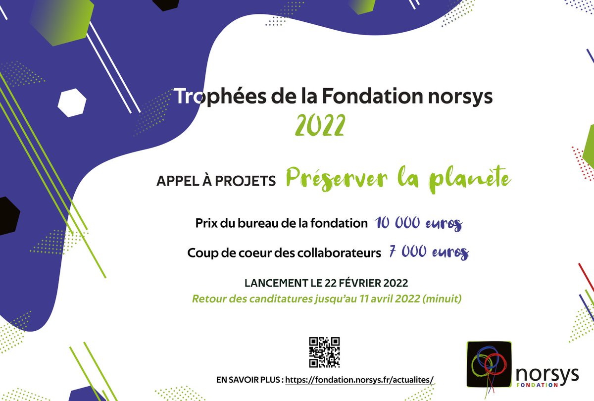 Et si c'était votre association la prochaine à devenir lauréate des Trophées de la fondation ? 🤩

🌍 Engagée en faveur de l'environnement et basée dans les villes où les agences norsys sont implantées, n'attendez plus pour envoyer votre candidature ! #association #appelaprojets