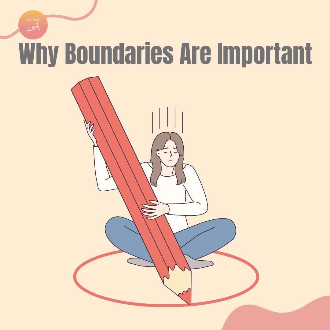 project_yaqeen's tweet photo. Establishing boundaries means creating rules and limits with other people. It is of utmost importance to have personal boundaries in any kind of a relationship for it to be a healthy relationship, be it professional or personal. https://t.co/6zdx6YirxB