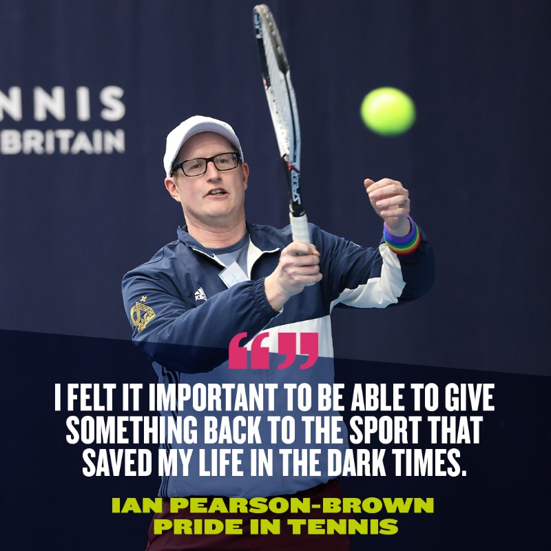 the_LTA's tweet photo. “We want everyone to feel they can come to the sport and be their authentic self”🌈

Hear how we've been working with Ian &amp; Ryan to support the launch of @pride_tennis as they spoke to @jack_murley on The LGBT Sport Podcast 👇