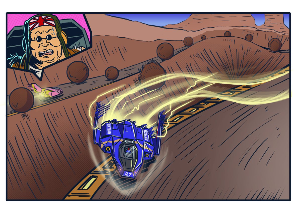 #FZero Continuing the F-Zero GX Poster with 
@ArtfulHobbes
!

Chapter Two: "Shift Boosting"

#nintendo #scifi #racing