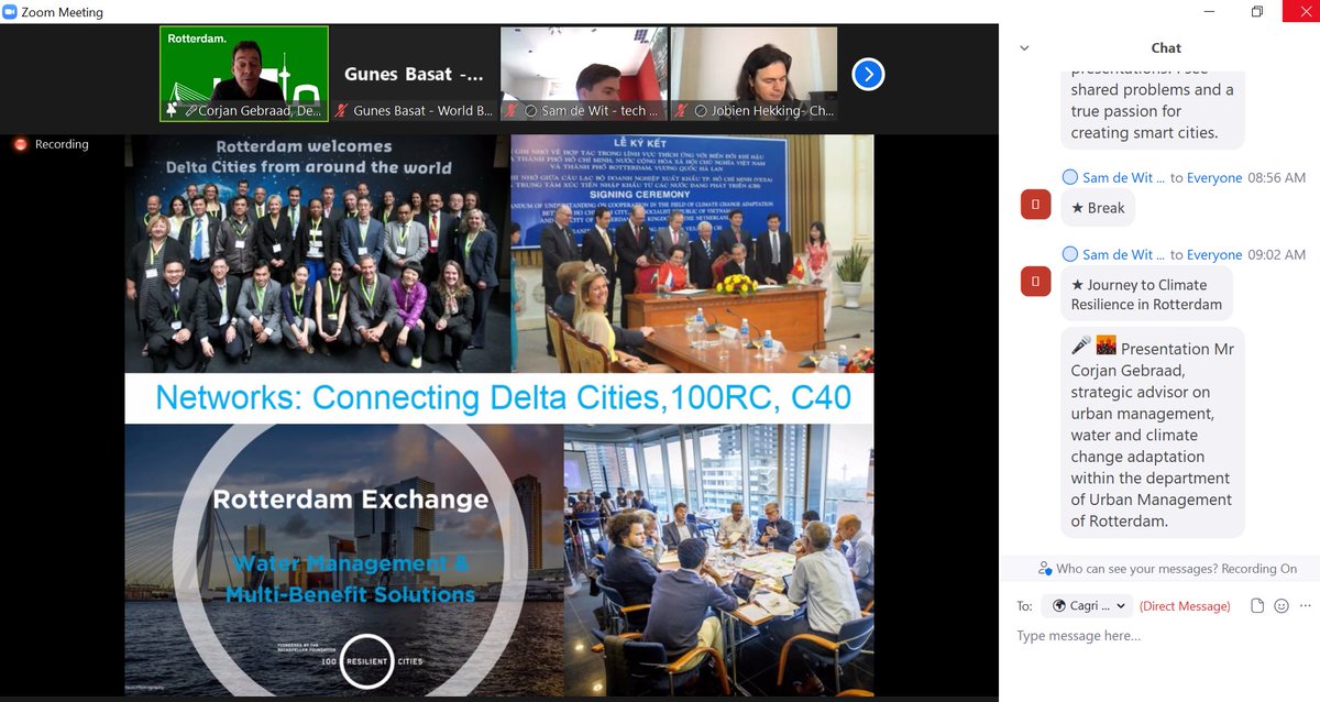 gunesbasat's tweet photo. Just kicked off the virtual knowledge exchange program on #SmartCities for #ClimateResilience. Two-day event hosting participants from all around world including Egypt🇪🇬, Jordan🇯🇴, Mongolia🇲🇳, Turkey🇹🇷, Slovakia🇸🇰, South Africa🇿🇦, and Uganda🇺🇬 @WBG_Cities @NLEnterprise https://t.co/oJgrtOoJUn