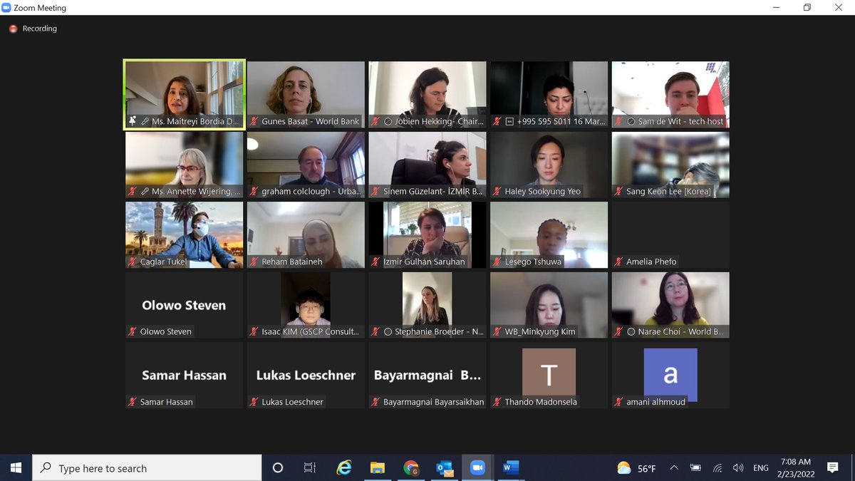 gunesbasat's tweet photo. Just kicked off the virtual knowledge exchange program on #SmartCities for #ClimateResilience. Two-day event hosting participants from all around world including Egypt🇪🇬, Jordan🇯🇴, Mongolia🇲🇳, Turkey🇹🇷, Slovakia🇸🇰, South Africa🇿🇦, and Uganda🇺🇬 @WBG_Cities @NLEnterprise https://t.co/oJgrtOoJUn