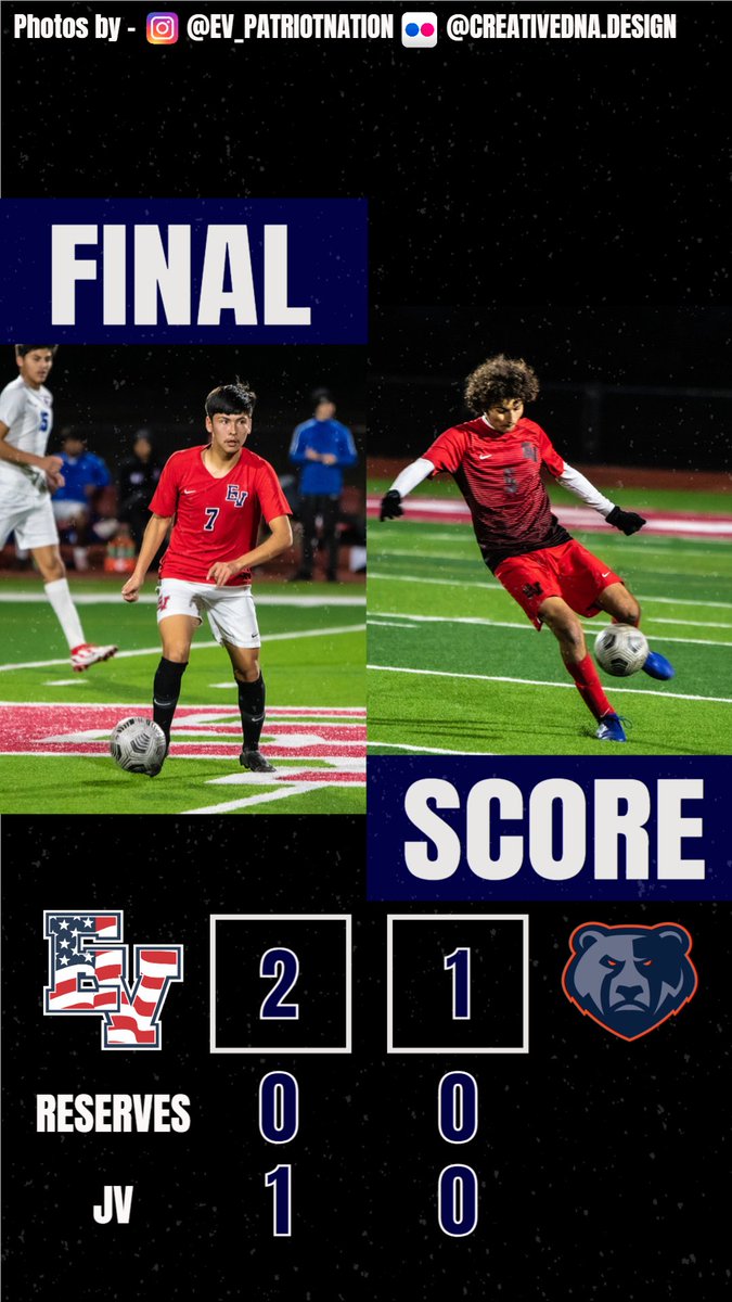 patriotsoccerev's tweet photo. Great results from last nights matches!

Patriots take on Georgetown HS this Friday, 2/25 @ Home!

#VAMOSPATS https://t.co/nEY9DUzsrD