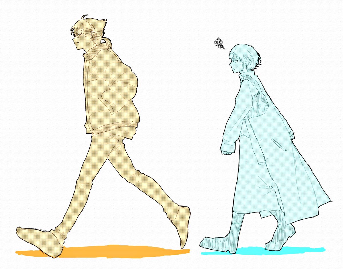 「歩幅っ… 」|となりのイラスト