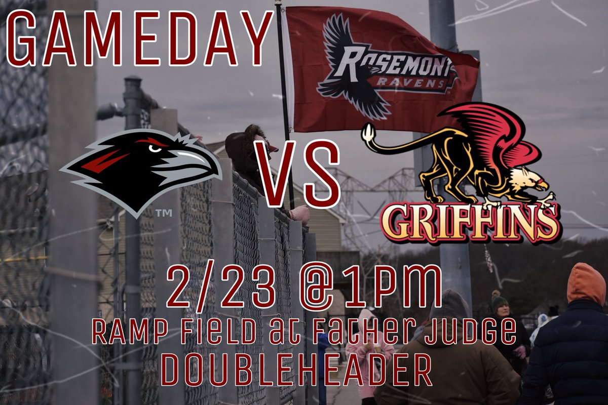 RosemontBase's tweet photo. 🚨GAMEDAY🚨
Your Rosemont Ravens take on the Gwynedd Mercy Griffins at RAMP field at Father Judge at 1pm today #ForTheFlock #MontUp https://t.co/Lma10gGlFa