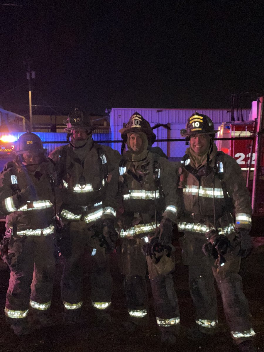 OKCFD's tweet photo. The crew from engine 10 responded to a vacant structure fire overnight.￼ Popsicle firefighting at its finest!￼  
#ColdAndBold https://t.co/qgIU3w905d