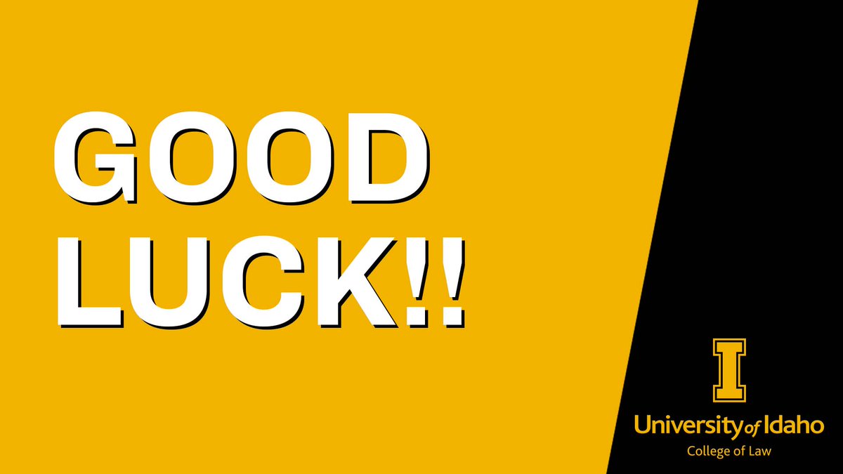 uidaholaw's tweet photo. Wishing all those taking the Bar Exam this week the best of luck! You're going to do great!! #uidaho #uidaholaw https://t.co/dY0K8cLdi4