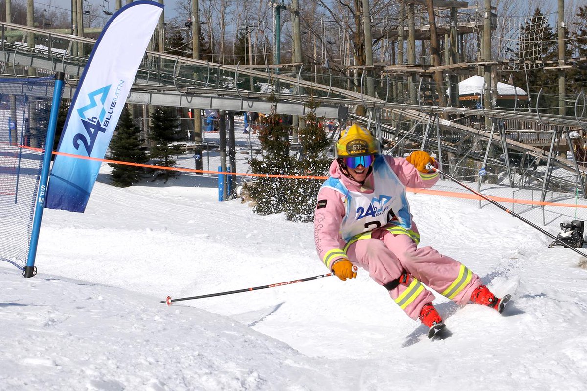 BlueMtnResort's tweet photo. We're so stoked to have @24hBlueMTN back this weekend! Be sure to come out and cheer on all of the participants. 📣 🎉 They'll be skiing and snowboarding for 24 continuous hours in support of @SpecialOCanada https://t.co/sY4j6qagFa