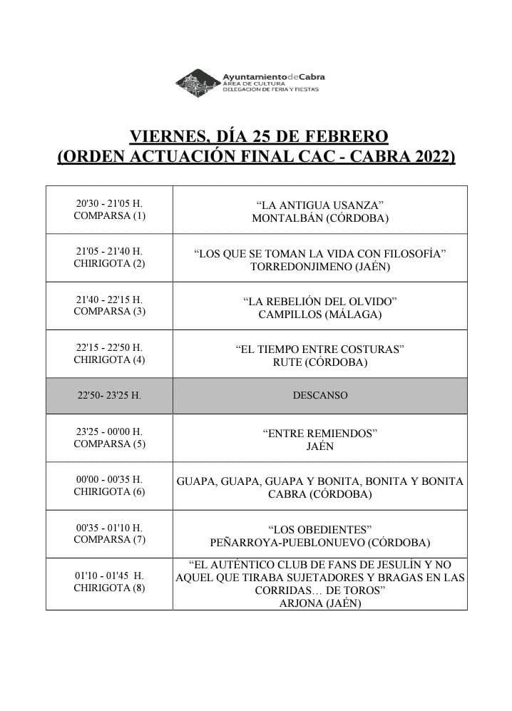 ComparsaHnosGtz's tweet photo. Este fin de semana estaremos en la final del carnaval de Cabra y Jaén. Aquí os dejamos los horarios de las sesiones. ¡Os esperamos!
#ComparsaHermanosGutierrez 🎭💜 https://t.co/7hfibRvtZa
