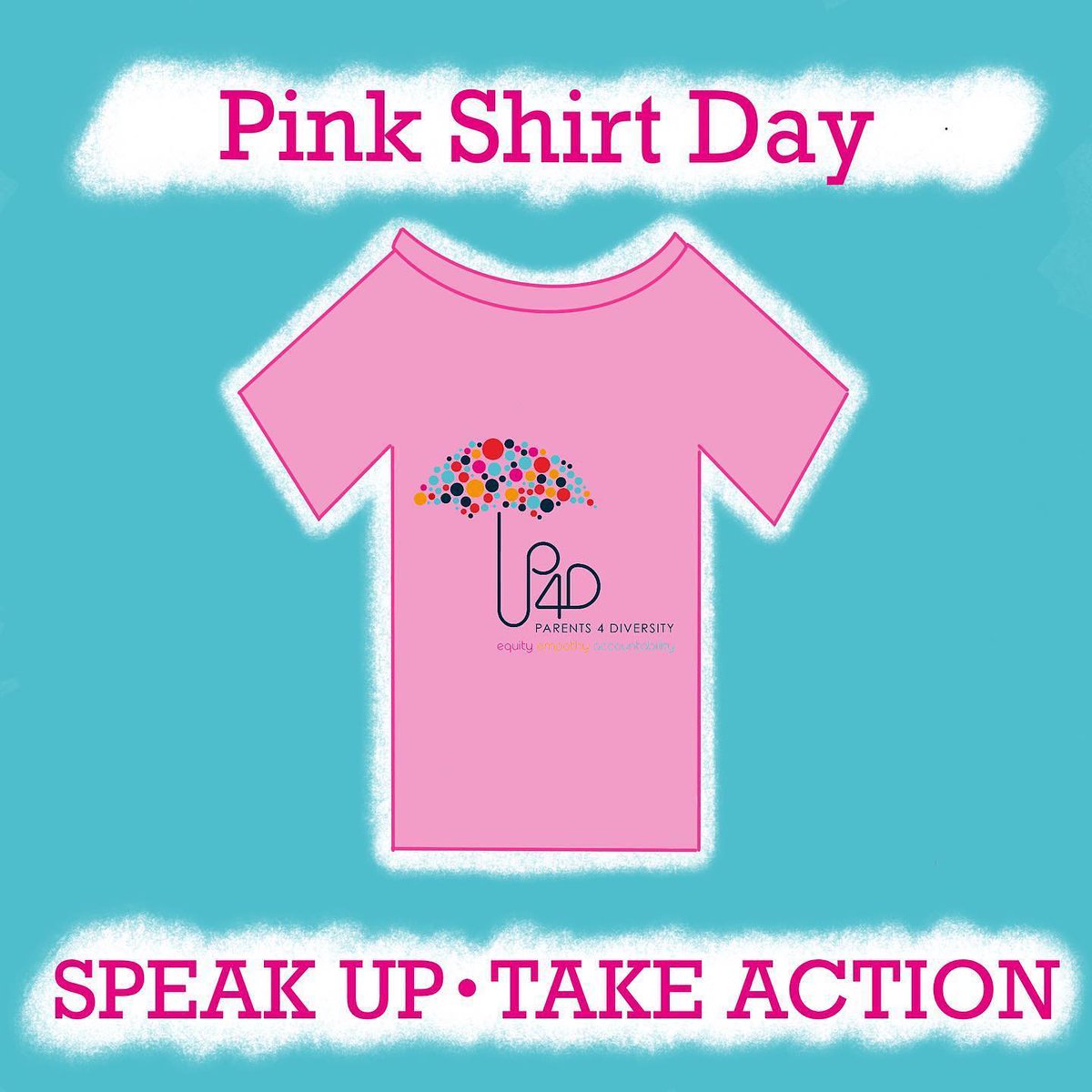 Parents4Divers1's tweet photo. Today is #PinkShirtDay2022, a day that celebrates speaking up and interrupting homophobia, toxic masculinity, and gender stereotypes. In 2007, two high school students observed a fellow student being bullied for wearing a pink shirt to school./1 https://t.co/BPgwMKy89t
