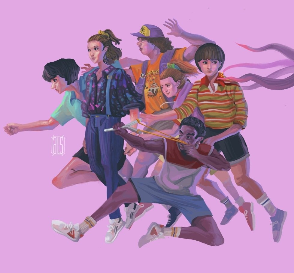 Galaxy10211's tweet photo. STRANGER THINGS TEAM FANART https://t.co/efoTwMLTpd