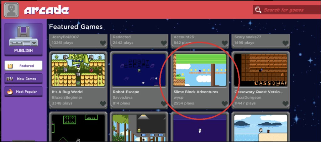 TrentonBulldogs's tweet photo. TMS 5th grader Wyatt Spurgeon has created an arcade style game through the website Bloxels in Enrichment class. Wyatt's game "Slime Block Adventures" has been featured by the website and already has more that 3,000 games played! #TMSPRIDE🐾 https://t.co/6pPW5Mtelx