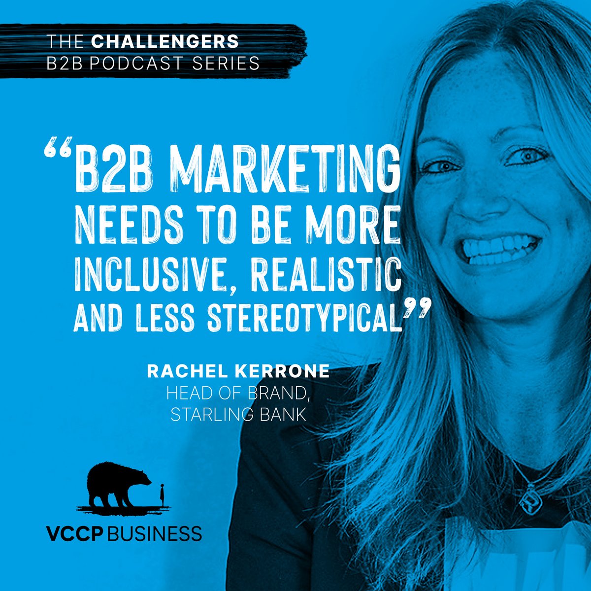 VCCPBusiness's tweet photo. Challenger is as challenger does. Listen to Rachel Kerrone, Head of Brand, @StarlingBank on tackling the sexist and stereotypical portrayal of women in finance. Available here https://t.co/aHDlrhZajv #MakeMoneyEqual #B2BChallengers #B2BMarketing https://t.co/1LzJMqggae