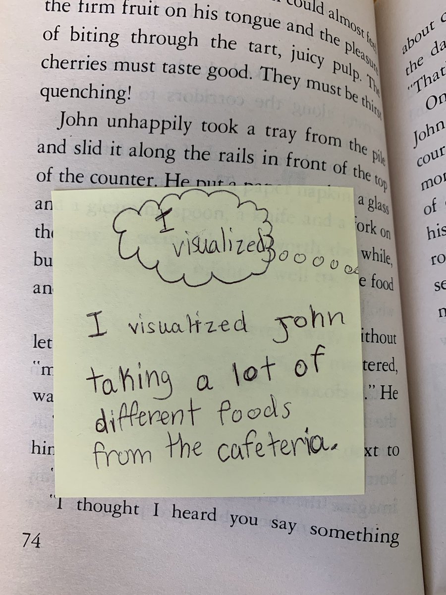 MrsAmySpencer's tweet photo. Crinkled think mark bookmarks means students are using these to guide their thinking &amp; understanding while reading! Ms Wienhold’s book club students, are you ready for our next book? @NorwoodES @canstafford @JSzymanski301 #PDinAction @HoerJennifer @ms_kotzum @katharine_hare https://t.co/Q3SLn948bX