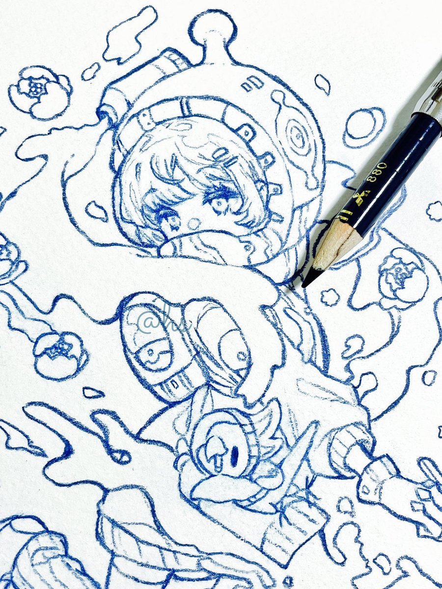 透明水彩のメイキング🎨 