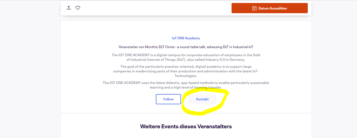 iot_one's tweet photo. @Vrom14286662 @HolgerKoether Thx for asking! Den Code bekommt man vom Veranstalter. Bitte Kontaktbutton klicken + schreiben, warum man gerne teilnehmen würde (Kurze Beschreibung wer fragt, welchen "Track" Record in DLT, in welchen Communties aktiv o.ä.). Es sollen Experten sein. Deswegen die "harte Tür". https://t.co/isJE7EcxHR