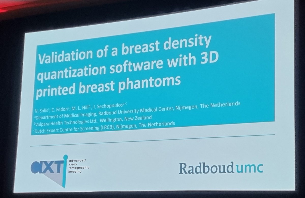 IoannisNL's tweet photo. It was Noelia Solis Preciado's turn from our @AxtiLab to present at @SPIEtweets #SPIEMedicalImaging yesterday on her evaluation of the accuracy of breast density quantization software using realistic breast phantoms. First ever conference presentation and she did great! https://t.co/iIj1OBBZCA