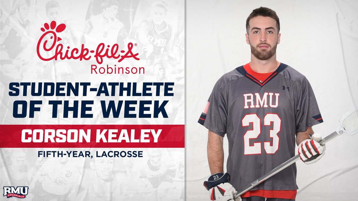 RMUAthletics's tweet photo. Here they are! Your @CFARobinson RMU Student-Athletes of the Week for Feb. 23, 2022!

🥍: Corson Kealey - @RMUMLacrosse

🥎: Anna Resnik - @RMUSoftball

#BobbyMo | 🔵⚪🔴 https://t.co/QjejKO6LMh