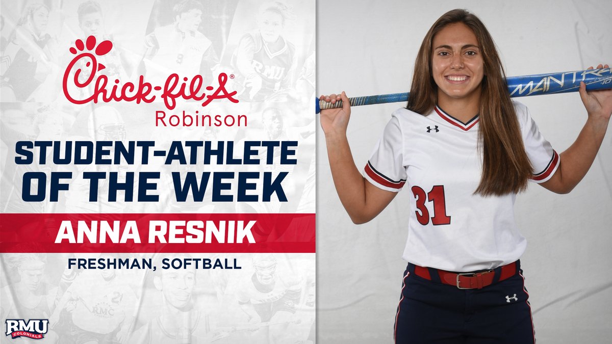 RMU Athletics (@rmuathletics) on Twitter photo Here they are! Your <a href="/CFARobinson/">Chick-fil-A Robinson</a> RMU Student-Athletes of the Week for Feb. 23, 2022!
π₯: Corson Kealey - <a href="/RMUMLacrosse/">RMU Menβs Lacrosse</a>
π₯: Anna Resnik - <a href="/RMUSoftball/">RMU Softball</a>
#BobbyMo | π΅βͺπ΄ Here they are! Your <a href="/CFARobinson/">Chick-fil-A Robinson</a> RMU Student-Athletes of the Week for Feb. 23, 2022!
π₯: Corson Kealey - <a href="/RMUMLacrosse/">RMU Menβs Lacrosse</a>
π₯: Anna Resnik - <a href="/RMUSoftball/">RMU Softball</a>
#BobbyMo | π΅βͺπ΄