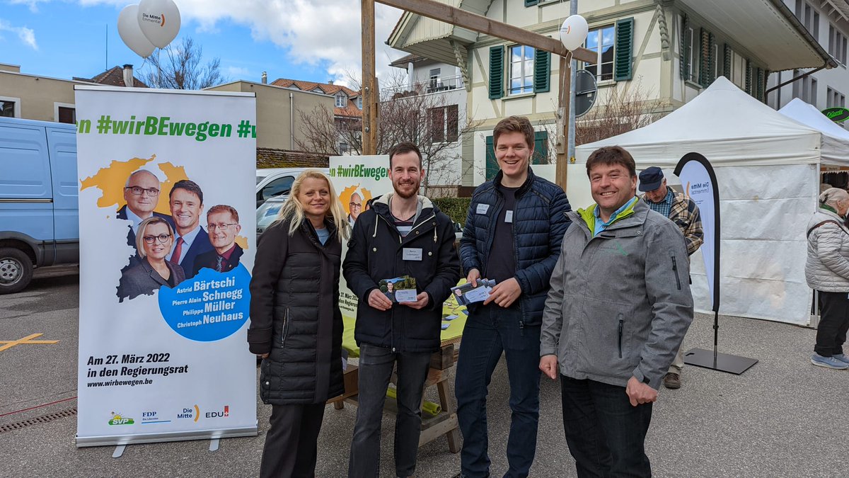 Heute sind wir am Märit in #Langnau, es tut gut wieder ins Gespräch zu kommen und #Lösungen zu diskutieren. #GRBE #WahlenBE22