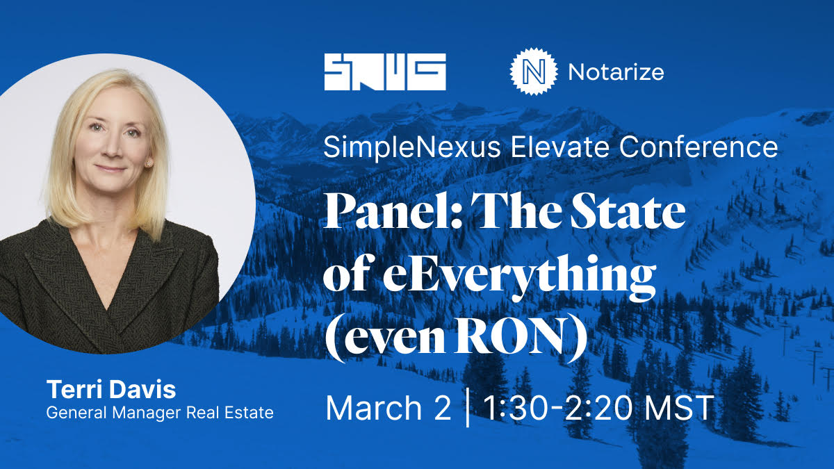 notarize's tweet photo. If you attend just 1 panel at #SNUG22, our vote is for this one! ❄️

Terri Davis joins fellow #eClose experts from @FreddieMac, @MISMOStandards &amp; @simplenexus to talk about online notarization &amp; the benefits for lenders who leverage the power of #eClosing. https://t.co/Jlxjrbslvm https://t.co/qb727upslU