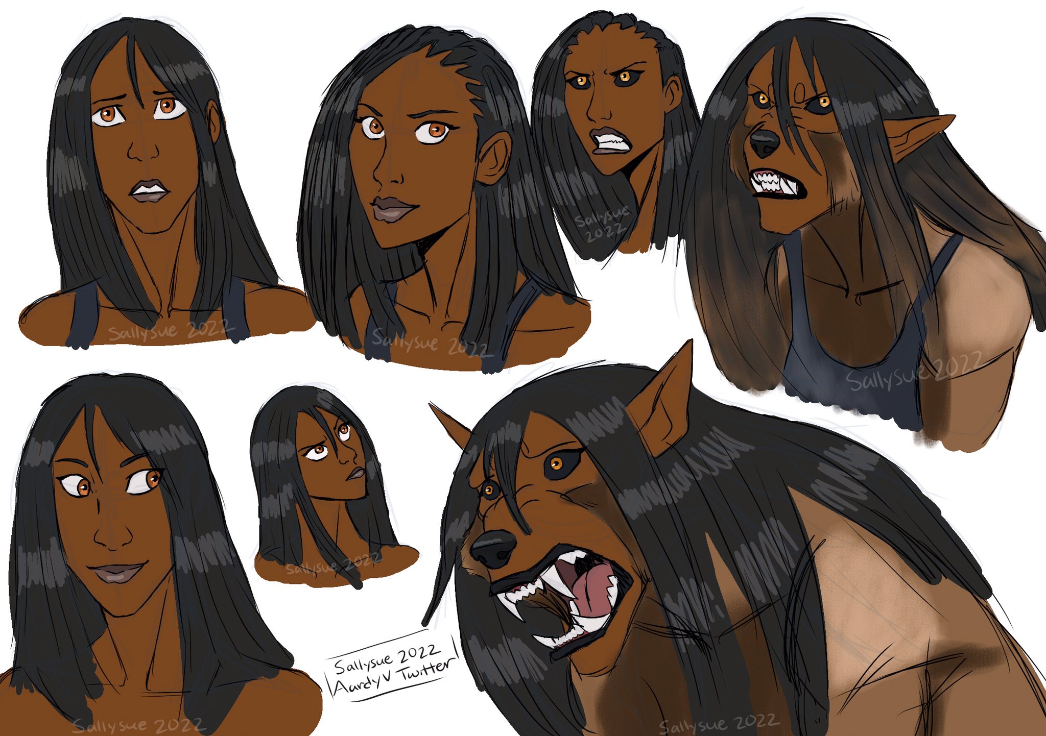 AardyVarkson on X: "Happy #WerewolfWednesday everyone! New concept art of  Neeja Hale in her human and half wolf-woman form. https://t.co/BEOucJ1aAI"  / X