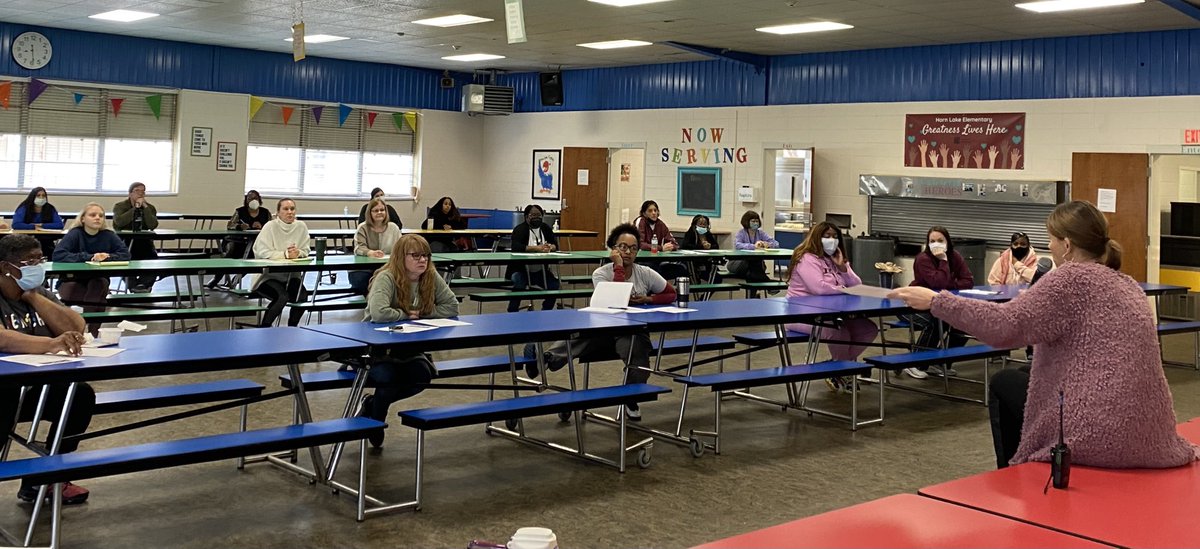 ProjectSIS_Dee's tweet photo. Assistant teachers sharing their Wins and working to ensure student success at HLES! #teamdcs #raisethebar https://t.co/yEzM5tSlu4