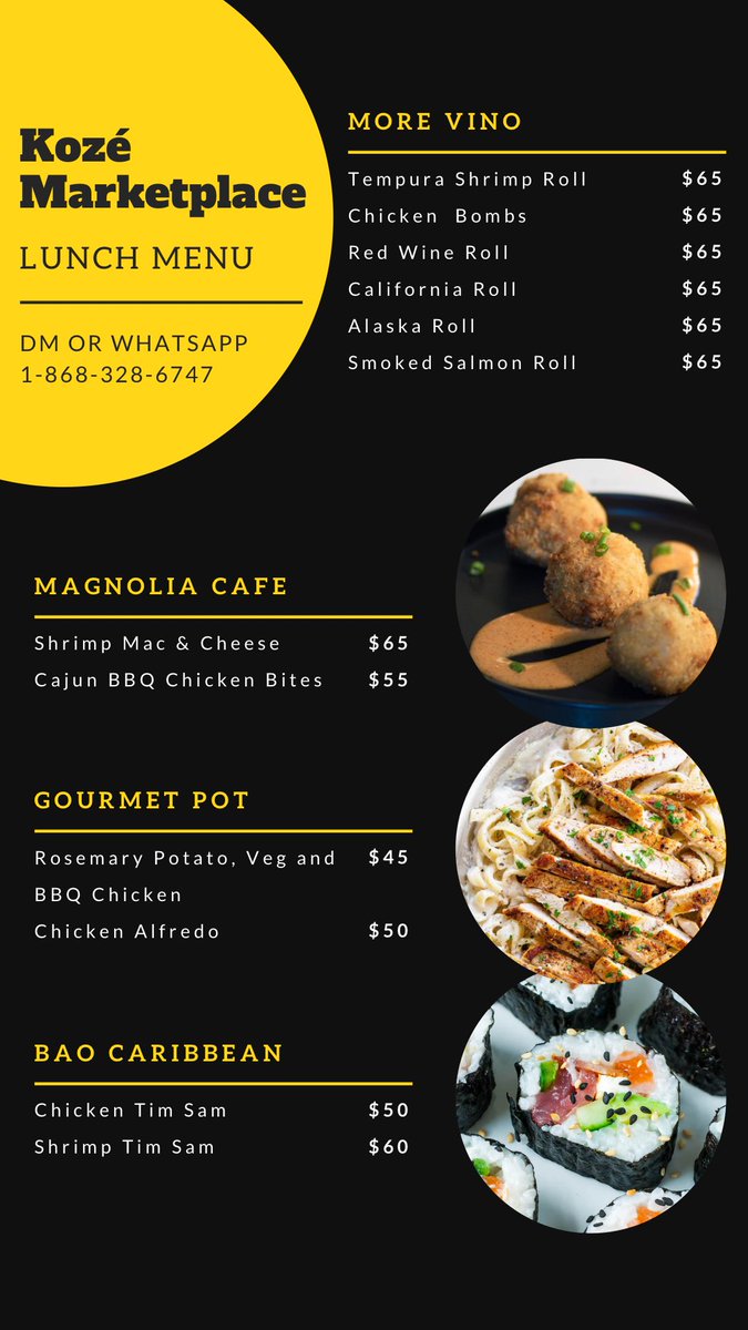 kozemarketplace's tweet photo. Midweek menu is here! 🍽🎉 https://t.co/sa2YtRwJ1S