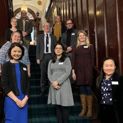 rcpsglasgow's tweet photo. It is a pleasure to welcome the second cohort of our Leadership Development Scholarship Programme to College today. Pictured alongside College President @MikeMckirdy and Programme Facilitators @wyliedpod and Karan Janman (@SilvermapleTeam) are; https://t.co/5mWgcfUEjc