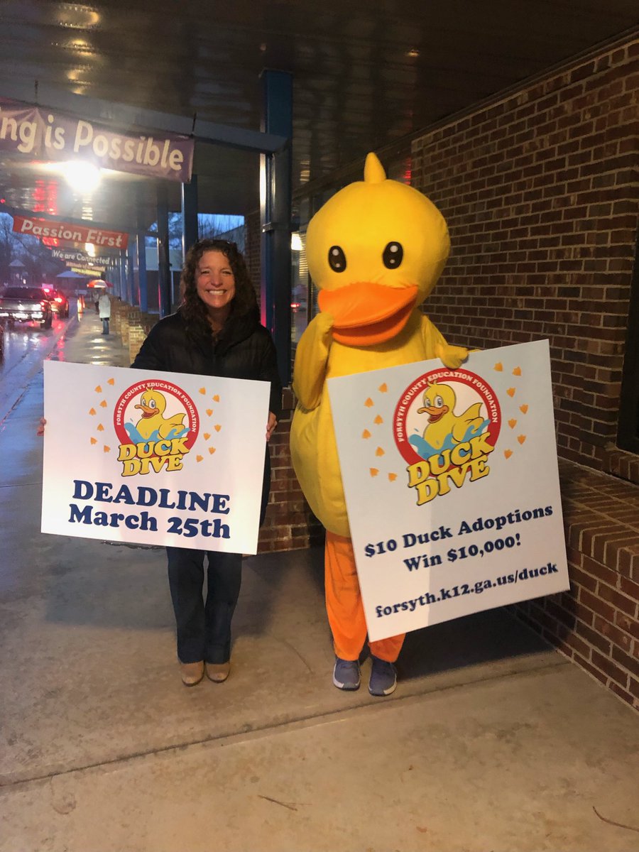 Kicking off the #FCSDuck #FCSEdFoundation is a great way to celebrate my birthday! ⁦<a href="/CoalMountainES/">Coal Mountain Elem</a>⁩ ⁦<a href="/FCSchoolsGA/">Forsyth County Schools</a>