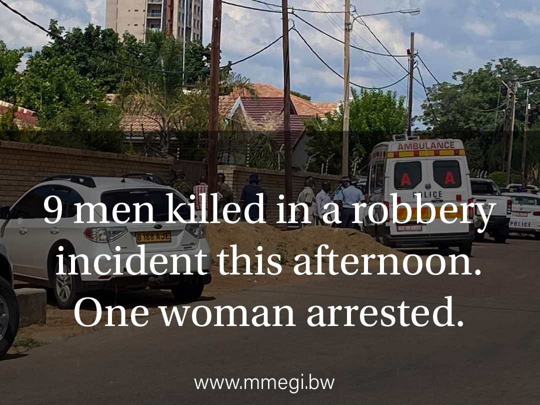 MmegiOnline's tweet image. BREAKING: 9 men killed in a robbery incident this afternoon. One woman arrested. #BarodaHeist