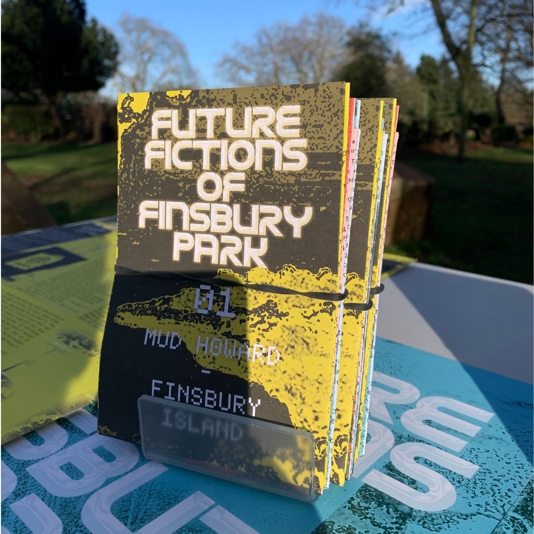 furtherfield's tweet photo. Get your #futurefictions zines now! If you live locally to #FinsburyPark they are totally free - if you live further afield (see what I did there ;-) then we'll ask for a small print/postage fee. You'll need a smartphone for the full #AR experience https://t.co/nWlzhL6wNg https://t.co/y0zsrMATex
