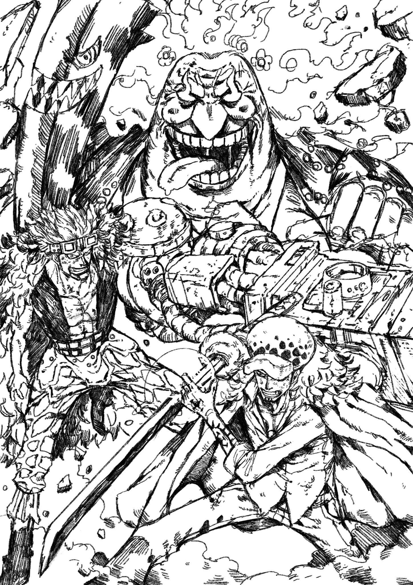 フジオ 新世代の耳にも念仏 Onepiece ワンピース ビッグマム キッド ロー T Co Ra0q2mm0vw Twitter