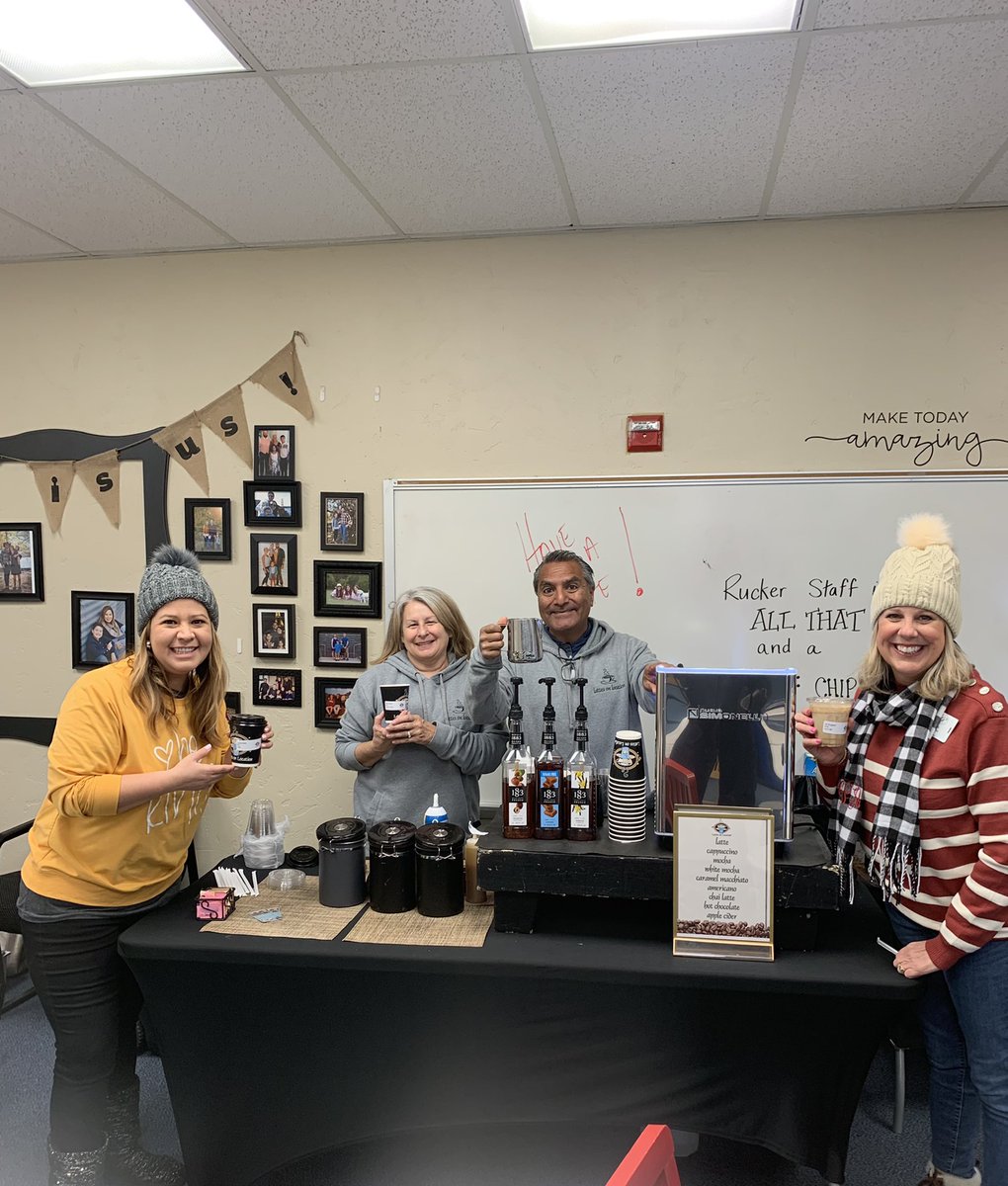It was serendipitous that our “We love you a latte” got rescheduled for today! Perfect way to warm our day. Thank you <a href="/thelattelady/">thelattelady</a> for coming!