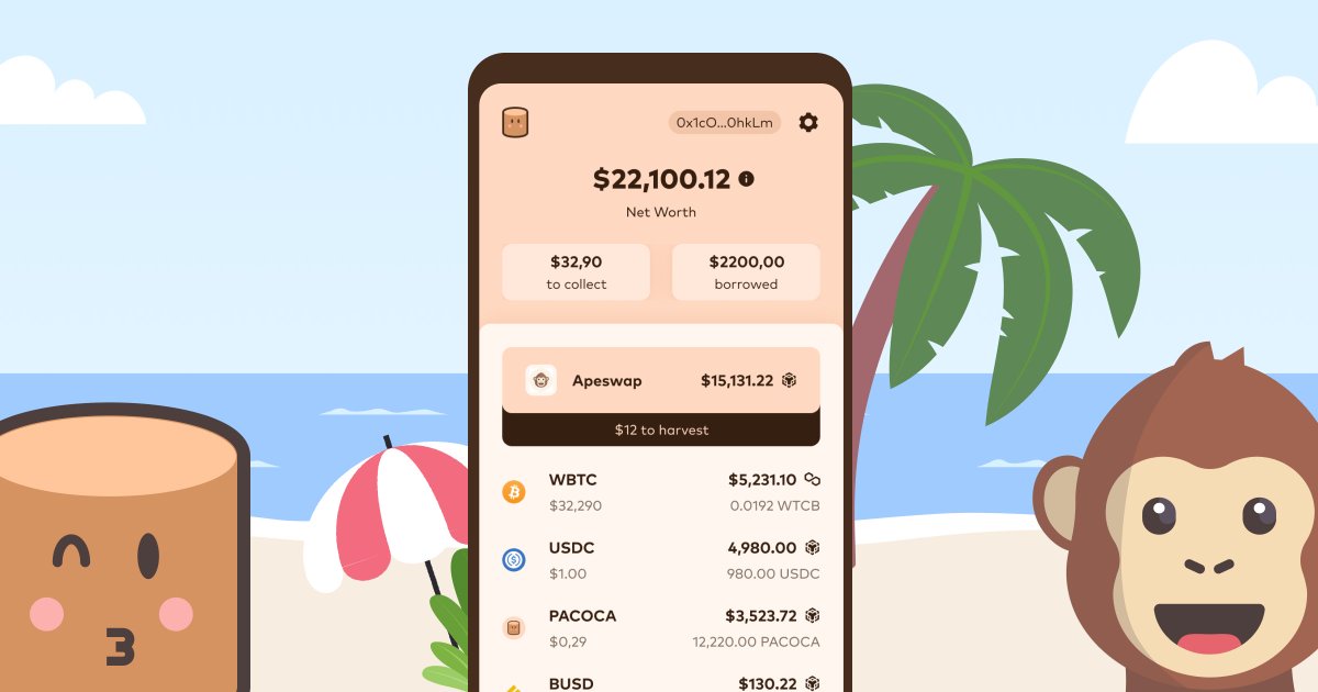🐵 <a href="/ape_swap/">ApeSwap (old handle)</a> lending platform powered by <a href="/ola_finance/">Ola Finance</a> (BNB Chain) is now available on the sweetest DeFi portfolio manager!

Start tracking your BNB Chain assets:
➡️ pacoca.io

#bnbchain #apeswap #ola #bsc #lending #portfolio
