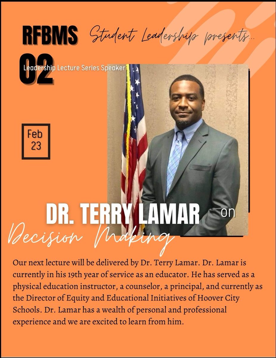 StayUpWithJones's tweet photo. Great things happen @RFBumpus! We are excited to learn from the next speaker of our Leadership Lecture Series, Dr. Terry Lamar. @DrTerryLamar1 will be giving our student leaders tools and tips that will enhance their leadership skills specifically in the area of decision-making. https://t.co/HXSq5JNJ59