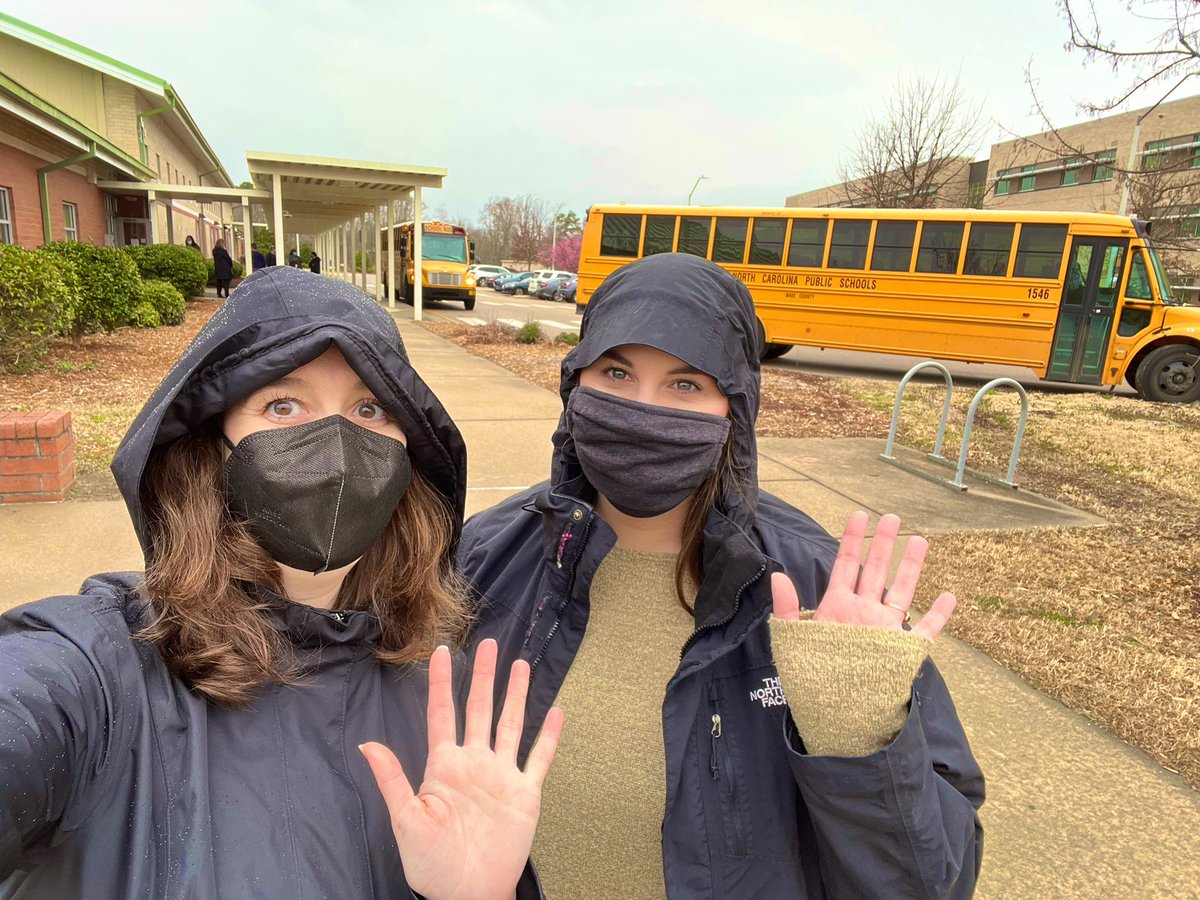 Carpool in the rain isn’t always fun but carpool in the rain with your favorite “partner in crime” <a href="/APCarfano/">Jennifer Carfano</a> and with <a href="/choosebooster/">Booster</a> blasting the tunes makes for a good morning! <a href="/herbertakins/">Herbert Akins</a> #cantrainonourparade #hawksSOAR