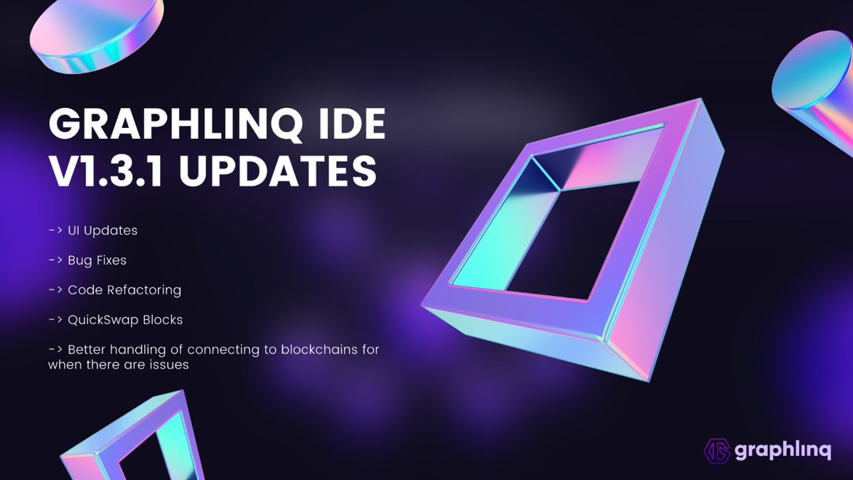 graphlinq_proto's tweet photo. Check out #GraphLinq IDE v1.3.1 Updates + New Blocks ⛓️:
https://t.co/GPY9Exnbse

#nocode #GLQ #blockchain #polygon #quickswap #automation #defi #ethereum https://t.co/FCf3PnKte5