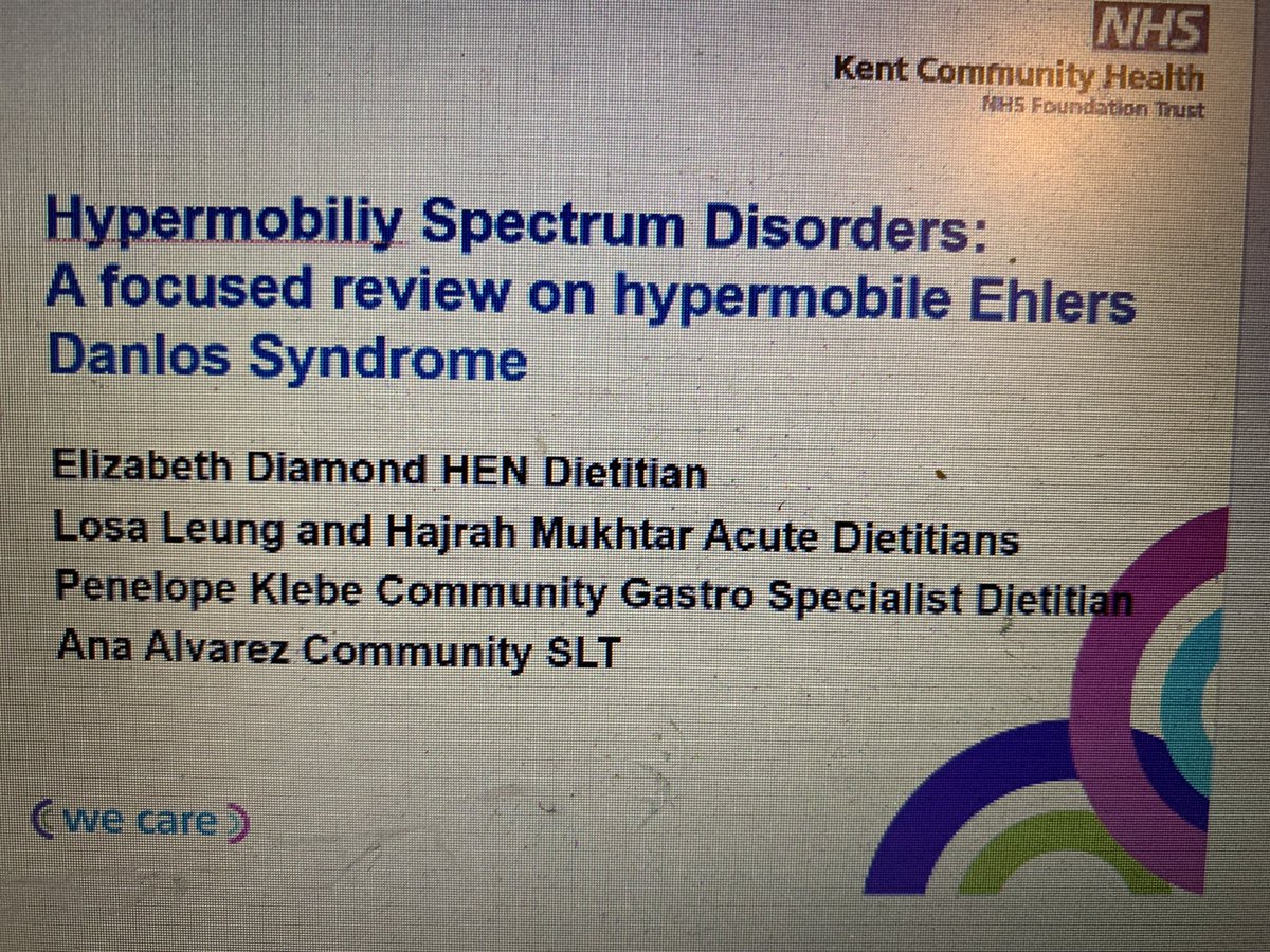 Great joint teaching session with adult speech &amp; language therapy on the complexity of managing patients Ehlers-Danos Syndrome. Very proud of the work that we do 🙌🙌🙌 <a href="/KCHFTdietitians/">KCHFT Dietitians</a> <a href="/BDA_Dietitians/">British Dietetic Association</a> <a href="/NHSKentCHFT/">Kent Community Health NHS Foundation Trust</a> <a href="/klebe_a/">Penelope A Klebe</a> <a href="/lilysharratt/">Lil Diamond</a> <a href="/hajrah_x/">سیدہ ھاجرہ گیلانی</a> <a href="/sltmartyne/">Martyne May💙</a>