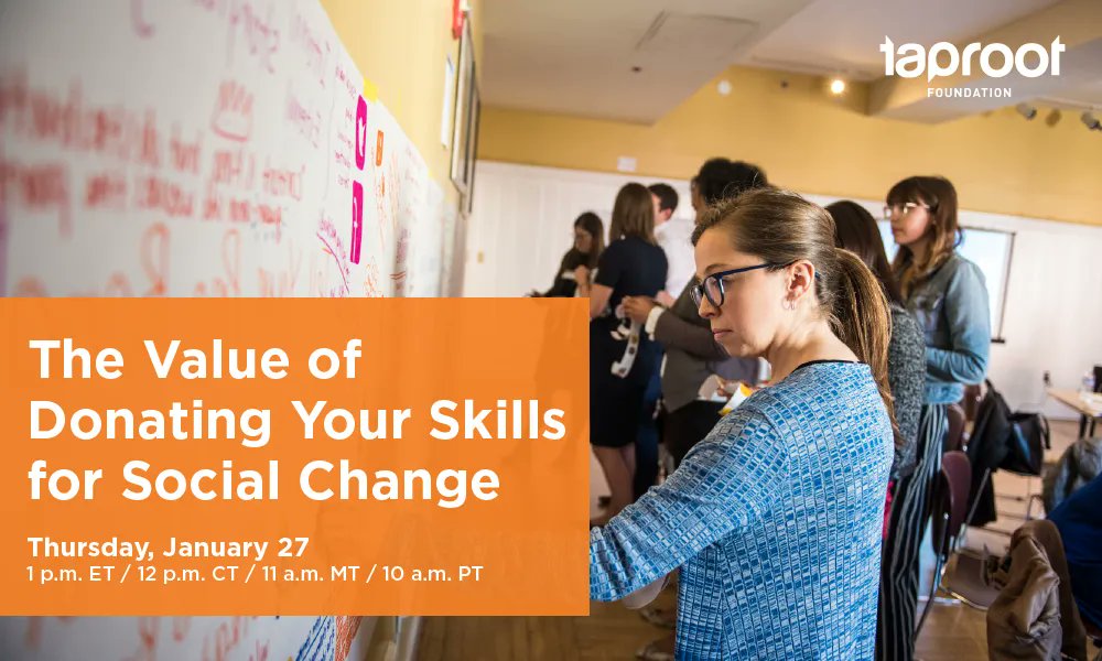 taprootfound's tweet photo. Learn how to find great #volunteer opportunities on #TaprootPlus that put your skills to the test and supports #nonprofit orgs in our latest webinar > https://t.co/Ta1CyMFmjI https://t.co/tAV9sPQ8Ne