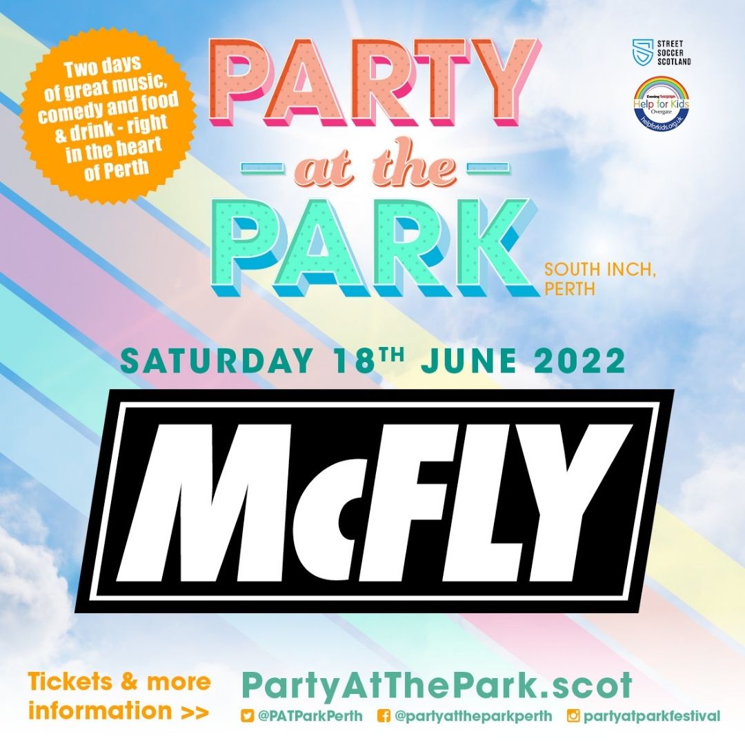 PATParkPerth's tweet photo. It's all about you baby!
📌 Join us on Sat 18th June to watch headline act McFly at South Inch Park in Perth.
⭐ We have two days of great comedy, food and drink - right in the heart of Perth
👉🏻Get your tickets now at https://t.co/LSUIb86uvD
#PATP22 #perth #mcfly #mcflyfans https://t.co/LYqxLL2ABb