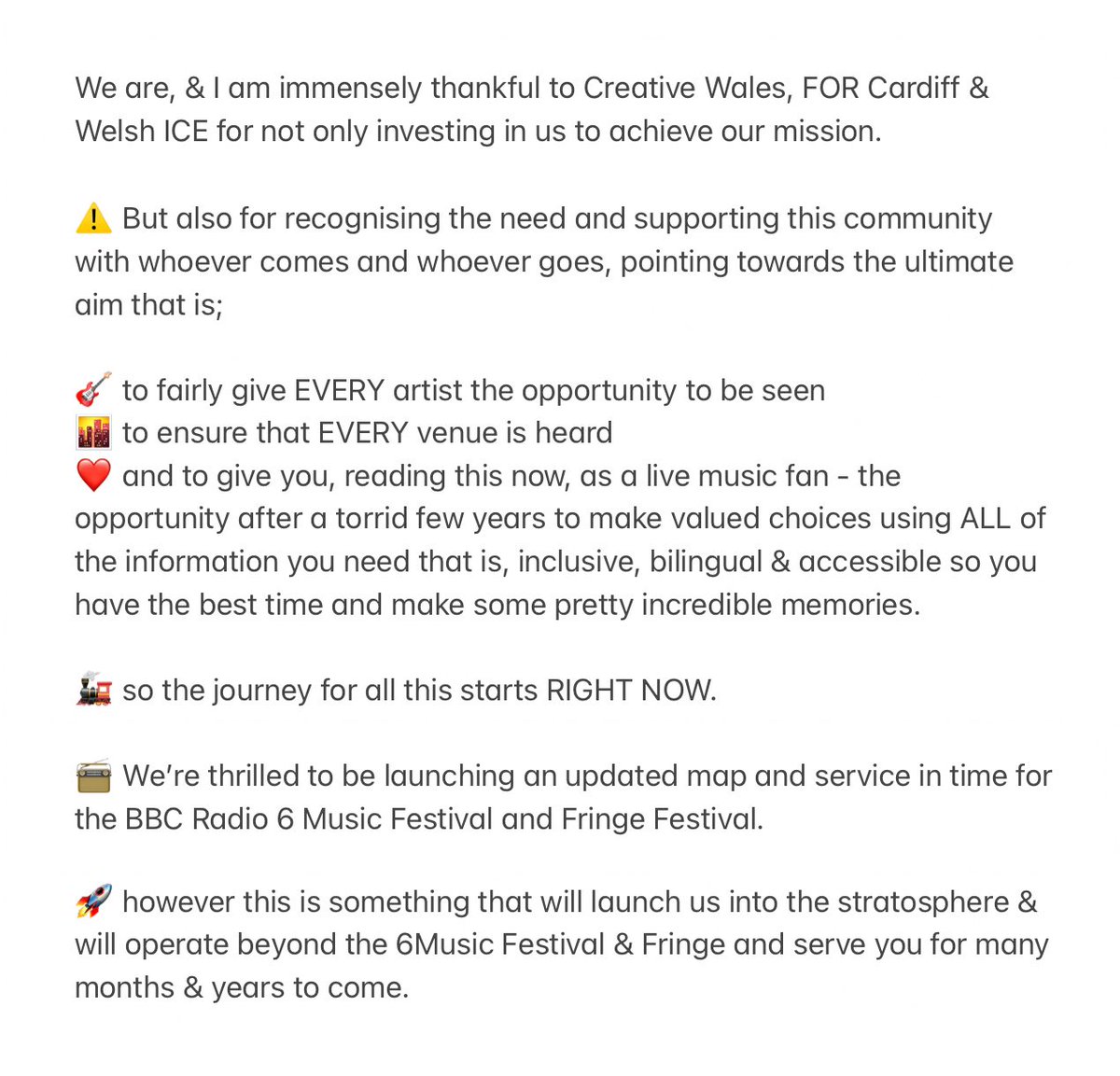 MintysGigGuide's tweet photo. 🏰 WE’RE PUTTING #CARDIFF BACK ON THE MAP!

💰 Minty’s Gig Guide has been funded by @welshgocreative, @FOR_Cardiff &amp; @Welsh_ICE to produce:

🗺 a 2nd map 
📱 an interactive map &amp; digital bilingual platform hosting ALL gigs, launching w/the shows for @BBC6Music Festival &amp; Fringe https://t.co/9FX7lJJZcK